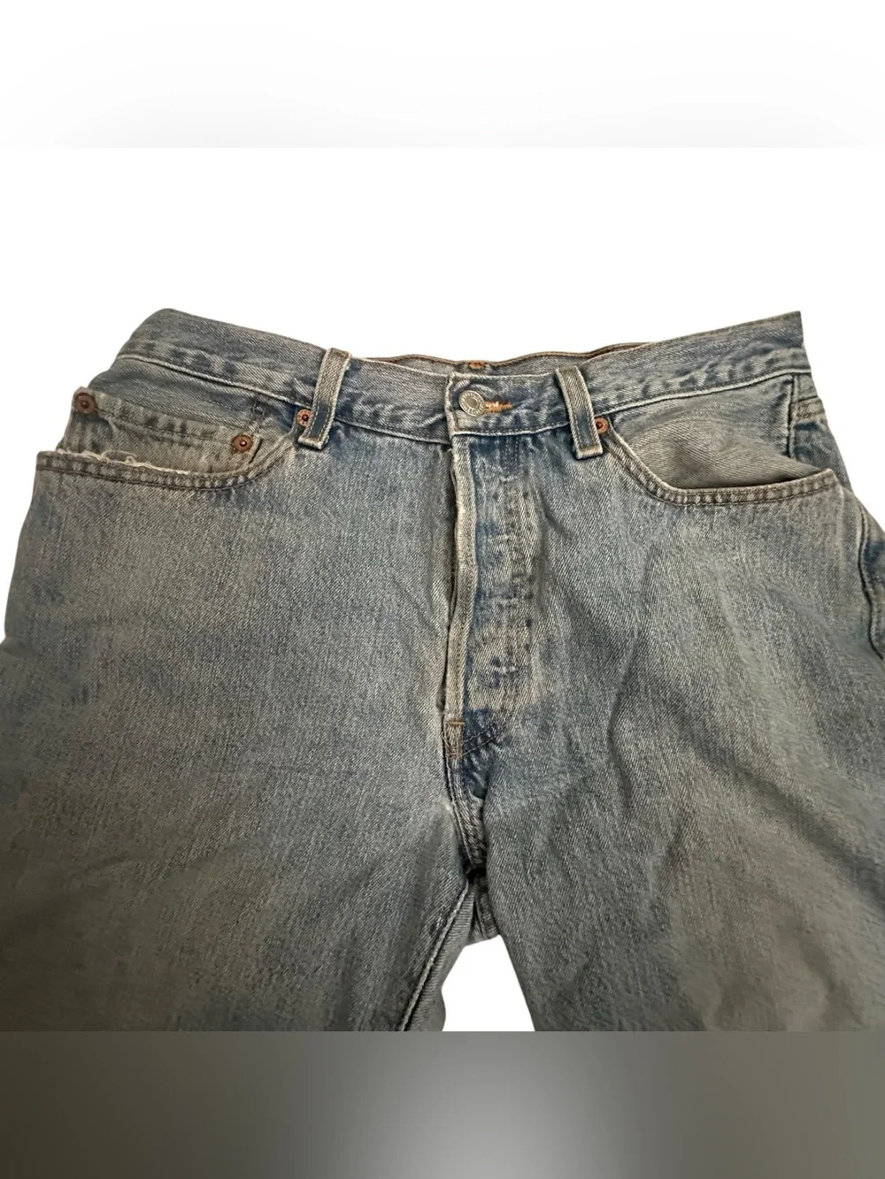 Levi's Faded 501 Blue Straight-Leg Jeans 34/30